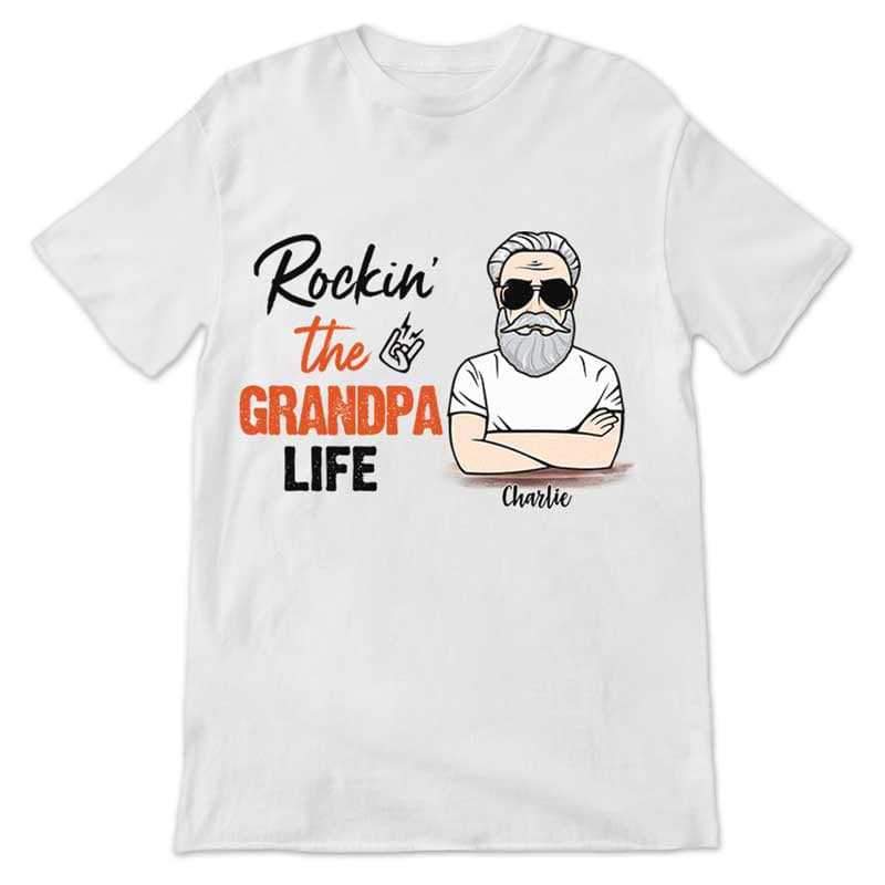 Rockin Grandpa Life Personalized Shirt