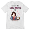 Rockin‘ The Dog Mom Life Red Patterned Personalized Shirt