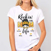 Rockin The Mom Life Messy Bun Personalized Shirt