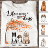 Sitting Dogs Under Tree Personalized Shirt