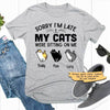 Sorry My Cat Was Sitting On Me Personalized Cat Shirt