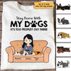 Stay At Home With My Dogs Personalized Shirt