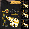 Sunflower Elephant Mom Grandma Personalized Shirt