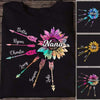 Sunflower Grandma Grandkids Names Arrows Personalized Shirt