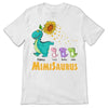 Sunflower Grandmasaurus And Kids Personalized Shirt