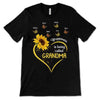 Sunflower Heart Butterfly Grandma Personalized Shirt