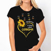 Sunflower Heart Butterfly Grandma Personalized Shirt