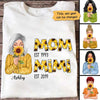 Sunflower Pattern Grandma Personalized Shirt