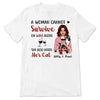 Survive On Wine And Cat Cartoon Personalized Shirt