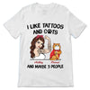 Tattoo Cat Mom Like Cats And 3 People Personalized Shirt