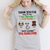 Thank You Dog Dad Dog Mom Peeking Dog Personalized Shirt