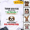 Thank You Dog Dad Dog Mom Peeking Dog Personalized Shirt