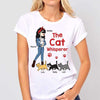 The Cat Whisperer Stick Lady and Walking Cat Personalized Shirt