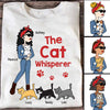 The Cat Whisperer Stick Lady and Walking Cat Personalized Shirt