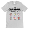 This Mom Grandma Belongs To Floral Hand And Paw Personalized Shirt