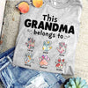 This Mom Grandma Belongs To Floral Hand And Paw Personalized Shirt