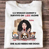 This Woman Survives On Wine And Dog Personalized Shirt