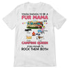 Tough Dog Mom Camping Queen Personalized Shirt