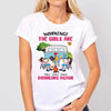 Warning The Girls Are Drinking Camping Personalized Shirt