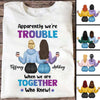 We're Trouble Besties Back View Personalized Shirt
