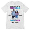 We're Trouble Besties Front View Personalized Shirt (Boy And Girl)