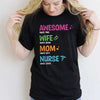 Wife Mom Nurse Simple Personalized Shirt