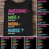 Wife Mom Nurse Simple Personalized Shirt