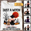 Witch Loves Dogs And Halloween Personalized Shirt