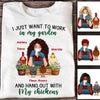 Work In Garden And Hang Out With Chickens Personalized Shirt
