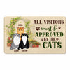 Visitors Approved By Cats Flower Gate Personalized Doormat
