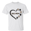 Half Leopard Dog Mom Paws Heart Personalized Shirt