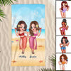 Summer Best Friends Pretty Women Personalized Beach Towel