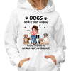 Dogs Make Me Happy Pretty Woman Dog Mom Personalized Shirt