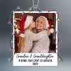 Custom Photo Christmas Light Strings Frame Grandma & Grandkid Christmas Gift For Granddaughter Grandson Personalized Acrylic Ornament