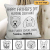Good Night Human Servant Dog Head Outline Gift For Dog Dad Mom Personalized Pillow (Insert Included)