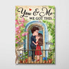 Doll Couple Kissing On Balcony Personalized Vertical Poster