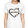 Half Leopard Dog Mom Paws Heart Personalized Shirt