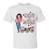 Dog Mom Floral Pattern Doll Girl Personalized Shirt