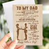 To My Dad From Daughter Father‘s Day Greeting Card Postcard