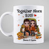 Doll Couple Sitting On Fall Season Truck Personalized Mug