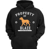 Property Of Walking Dog Gift For Dog Lover Personalized Dark Hoodie Sweatshirt