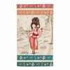 Retro Summer Pretty Woman Personalized Beach Towel