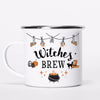 Witches Brew Fall Season Halloween Gift for Her, Gift For Mom Bestie Sister Grandma Co-worker Enamel Campfire Mug