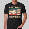 Best Dad Ever Fist Bump Skin Tones Personalized Shirt