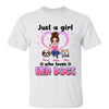 Doll Woman Sitting Just A Woman Girl Who Loves Her Dogs Personalized Shirt