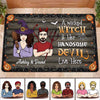 Wicked Witch And Handsome Devil Halloween Berry Personalized Doormat