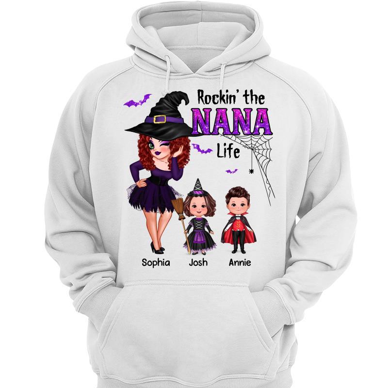 Pretty Grandma Halloween Rockin‘ The Grandma Mom Auntie Life Personalized Shirt