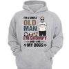 Simple Standing Old Man Like Dogs Personalized Hoodie Sweatshirt