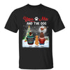 Dog Mom Dog Dad Couple Sitting Christmas Night Personalized Shirt