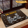 Ew People Halloween Skeleton Cats Personalized Doormat